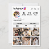 Design Your Own 7 Photo Collage 案内状 (正面)