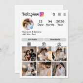 Design Your Own 7 Photo Collage 案内状 (正面/裏面)