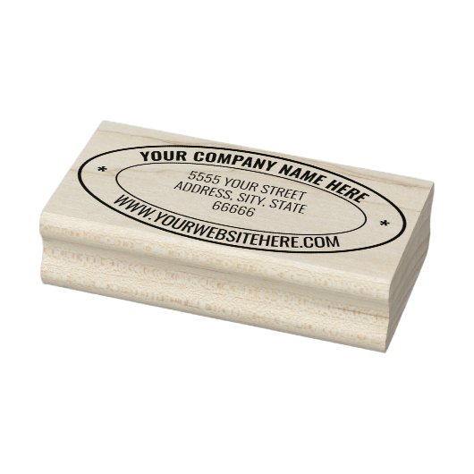 Design Your Own Address Oval Rubber Stamp Example ラバースタンプ (スタンプ)