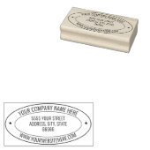 Design Your Own Address Oval Rubber Stamp Example ラバースタンプ (押印)