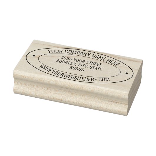Design Your Own Address Oval Rubber Stamp Example ラバースタンプ (スタンプ)