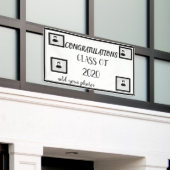 Design your own banners for graduation banner 横断幕 (ビルの外側)