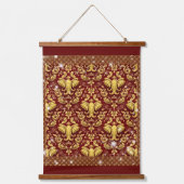 Design Your Own Baroque Mandala-Inspired Elephant  吊り下げ型タペストリー (正面)