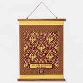 Design Your Own Baroque Mandala-Inspired Elephant  吊り下げ型タペストリー (正面2)