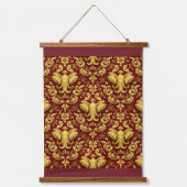 Design Your Own Baroque Mandala-Inspired Elephant  吊り下げ型タペストリー (正面3)