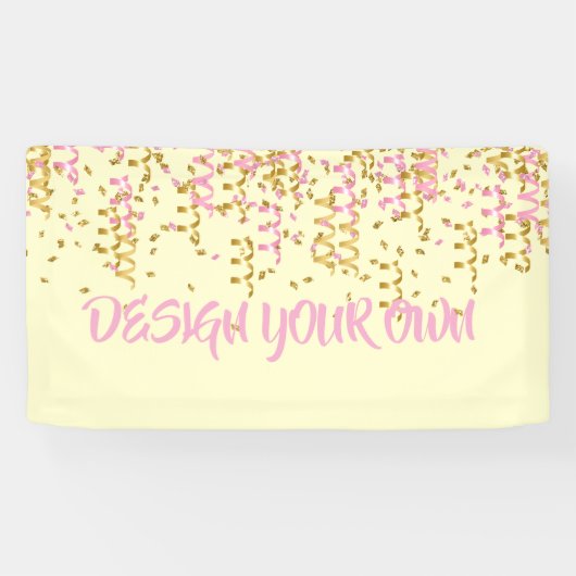 Design Your Own Confetti 横断幕 (横)