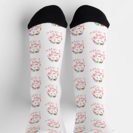 Design Your Own Custom Socks with Your Child's Art ソックス (上部)