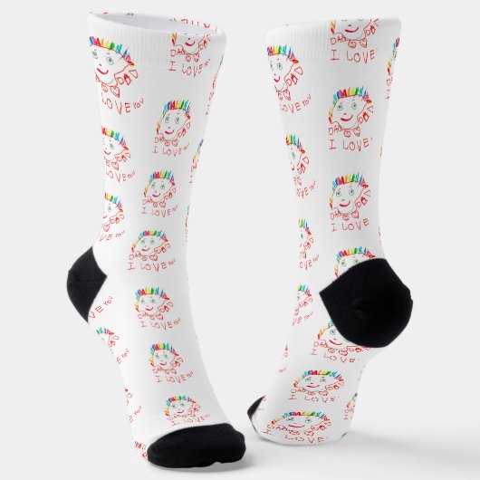 Design Your Own Custom Socks with Your Child's Art ソックス (傾斜あり)