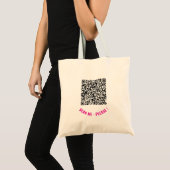 Design Your Own Funny QR Code Tote Bag Example トートバッグ (正面(商品))