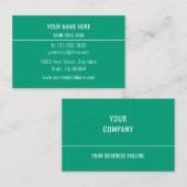 Design Your Own Green Business Cards Example 名刺 (正面/裏面)