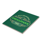 Design Your Own Green Irish Pub San Francisco Beer タイル (側面)