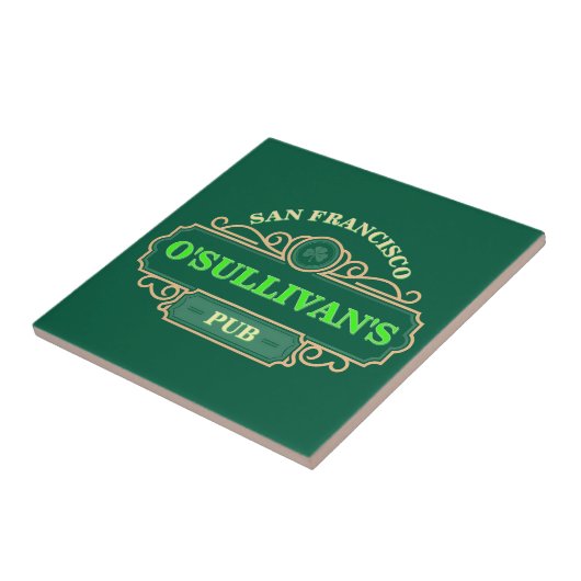 Design Your Own Green Irish Pub San Francisco Beer タイル (側面)