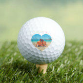 Design Your Own Heart Photo Golf Balls Gift ゴルフボール (インサイチュ 木)