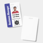 design your own id card, customized office バッジ (正面＆裏面)