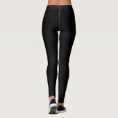 Design Your Own Name on Stylish Black Leggings レギンス (裏面)