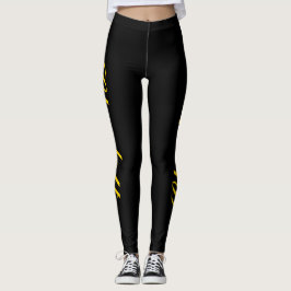 Design Your Own Name on Stylish Black Leggings レギンス