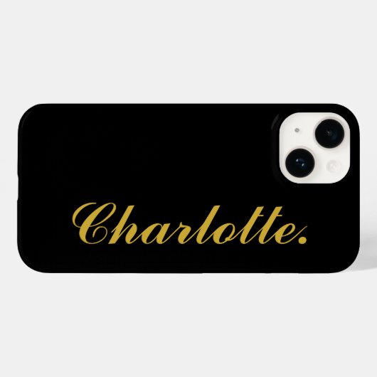 Design Your Own Name on This Black Case-Mate iPhoneケース (裏面 (横))