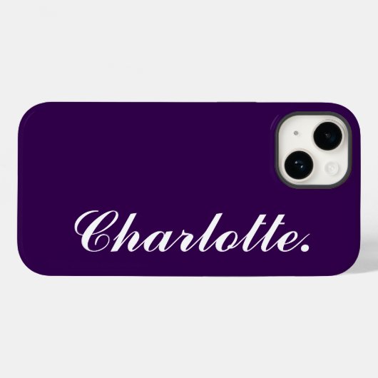 Design Your Own Name on This Dark Purple Case-Mate iPhoneケース (裏面 (横))