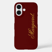 Design Your Own Name on This Maroon Case-Mate iPhoneケース (裏面)