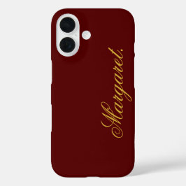 Design Your Own Name on This Maroon iPhone 16ケース