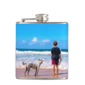 Design Your Own Pet Photo Flask フラスク (正面)