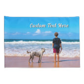 Design Your Own Pet Photo Pillow Cases Custom Text 枕カバー (裏面-右)