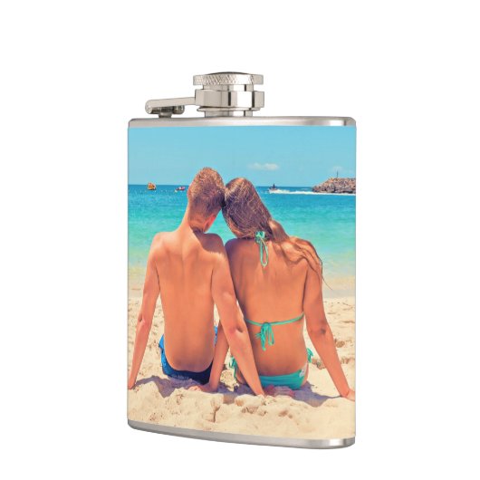 Design Your Own Photo Flask Gift Personalized フラスク (左)