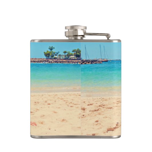 Design Your Own Photo Flask Gift Personalized フラスク (裏面)