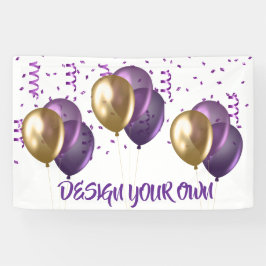 Design Your Own Purple Party 横断幕