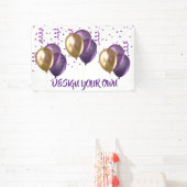 Design Your Own Purple Party 横断幕 (インサイチュ)