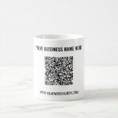 Design Your Own QR Code Coffee Mug Custom Text コーヒーマグカップ (中央)