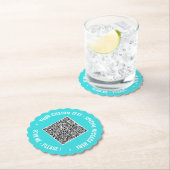 Design Your Own QR Code Paper Coasters Custom Text ペーパーコースター (インサイチュ)