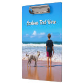 Design Your Pet Photo Clipboard Personalized Text クリップボード (左)