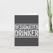 Designated Drinker Shirt Funny Men Women Drinking  カード (正面)