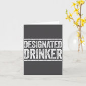 Designated Drinker Shirt Funny Men Women Drinking  カード (黄色い花)