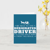 Designated Driver Horse Carriage Funny Men Women Q カード (黄色い花)