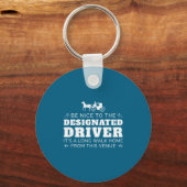 Designated Driver Horse Carriage Funny Men Women Q キーホルダー (正面)