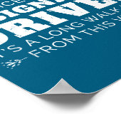 Designated Driver Horse Carriage Funny Men Women Q ポスター (角)