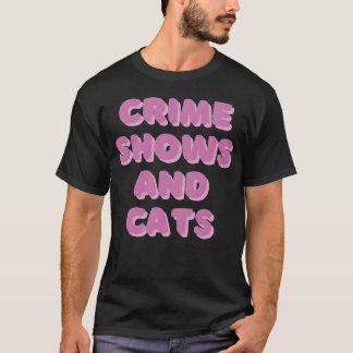 DESIGNCrimeの番組と猫の友達 Tシャツ