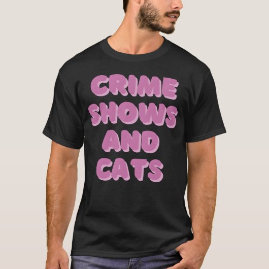 DESIGNCrimeの番組と猫の友達 Tシャツ (正面)