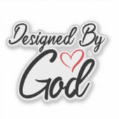 「Designed by God」ビニールカスタムシール シール (正面)