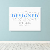 Designed By God – Men & Boys Christian Faith Psalm キャンバスプリント (インサイチュ (ウッドフロア))