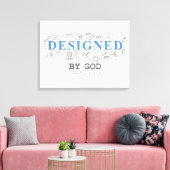 Designed By God – Men & Boys Christian Faith Psalm キャンバスプリント (インサイチュ (リビング))