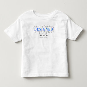 Designed By God - Men & Boys Christian Faith Psalm トドラーTシャツ
