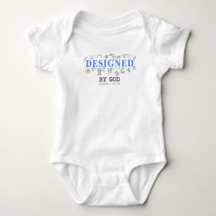 Designed By God - Men & Boys Christian Faith Psalm ベビーボディスーツ