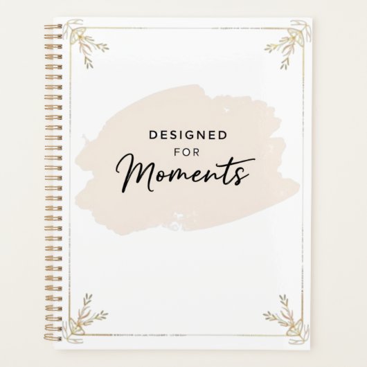 Designed for Moments – Elegant Pastel Daily プランナー手帳 (正面)
