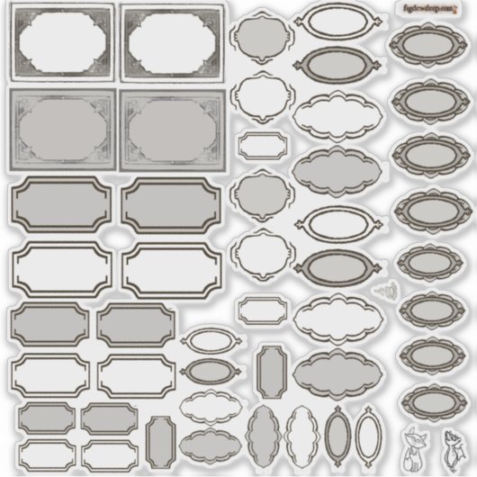 Designed labels Sticker Sheet シール (正面)
