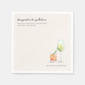 Designed to Be Spilled On | Custom Bar & Events スタンダードカクテルナプキン (正面)