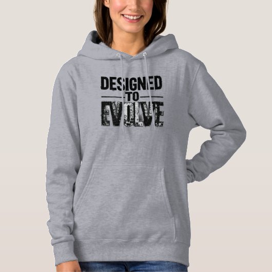 Designed to Evolve Women Hoodie MotivationalGrowth パーカ (正面)