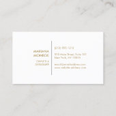 DESIGNERイカットパターフェイクン(金ゴールド) 名刺 (裏面)